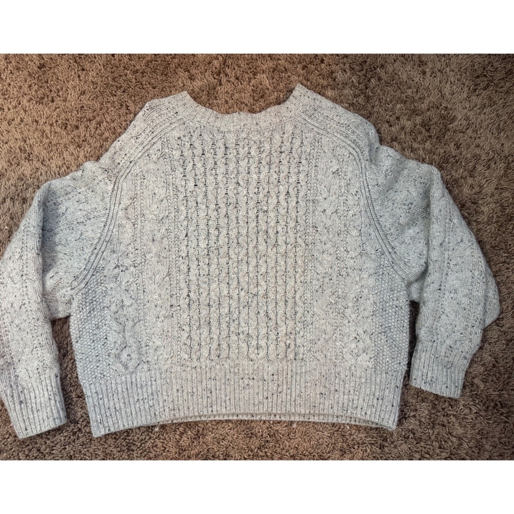 Universal‎ Thread Gray Cable Knit Sweater Small Cropped